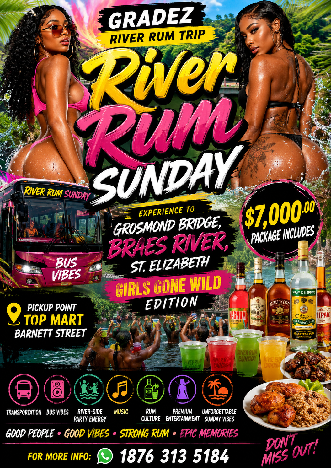 Gradez River Rum Trip promoter artwork
