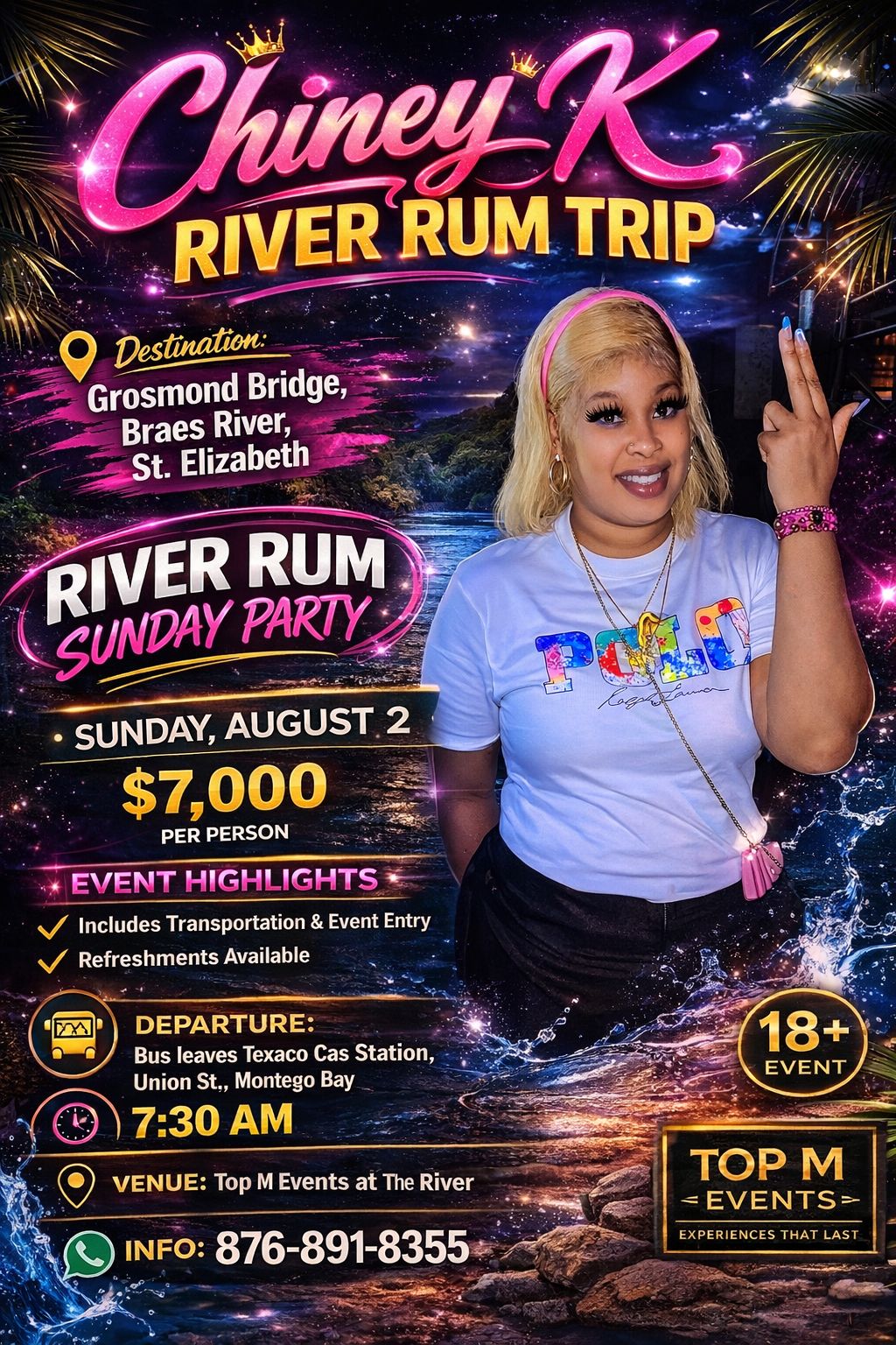 Chiney K River Rum Trip promoter artwork